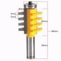 Drillpro RB27 1/2 Inch Shank Reversible Finger Joint Glue Joint Router Bit for Woodworking