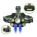 XANES BL-T76-B6 2500LM T6-4XPE-Blue LED Zoomable Motorcycle Cycling Hunting Camping Outdoor Headlamp