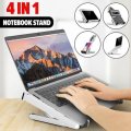 4 In 1 Foldable Height Adjustable Laptop Stand Phone Holder Tablet Stand Calculator Stand For Laptop