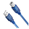 3pcs 30CM Blue USB 2.0 Type A Male to Type B Male Power Data Transmission Cable For
