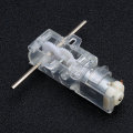 3pcs Transparent 1:28 Hexagonal Axis 130 Motor Gearbox for DIY Chassis Car Model