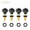 Naomi 4 pcs Ukulele Tuning Pegs Pin Machines Tuners Ukulele Parts Black And Gold Color Set