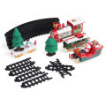 22 Pcs Christmas Electric Train Track DIY Assembly Xmas Track Model Toy with Lights & Sounds for Kid
