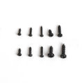 1000pcs Black Zinc Plated Round Head Self Tapping Screw Kit M1 M1.2 M1.4 M1.7 for RC Airplane Fixed-