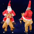 Christmas Party Home Decoration Inflatable Ride Deer Santa Claus Costume Toys Props For Kids Gift