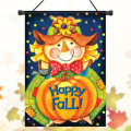 28"x40" Happy Smile Fall Scarecrow Welcome House Garden Flag Yard Banner Decorations
