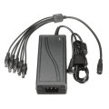 DC12V 5A Monitor Power Adapter for Camera Radio LED PC  + 8 Way Power Splitter Cable