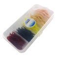Anmuka 150Pcs/Set 4cm Simulation Earthworm Mixed Color Worms Artificial Fishing Lure With Tackle Box