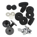 DS-18 Drum Kit Accessories 18 Sets Hair Pad Knob Screw Gasket Casing for Drum Accessories