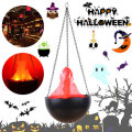 LED Simulation Flame Effect Hanging Lamp Torch Light Home Bar Halloween Party Decoration EU Plug 220