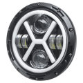 7"inch Waterproof Motorcycle Headlight Round LED Projector