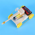DIY 4WD Tank Toy Wooden Handmade Science Experiment Puzzles Kits Physics Learning Early Education Sc