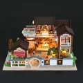 Hoomeda 13848 DIY Doll House Dream In Ancient Town With Cover Music Movement Gift Decor Toys