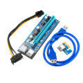 PCI Express PCI-E 1X to 16X Riser Card 6Pin PCIE USB3.0 SATA Expansion Cable for Miner Mining BTC De
