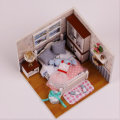 Handmade DIY Dollhouse With Tool Set 3D Scale Miniature LED Lights Kids Room For Children Gift Home