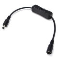 LUSTREON 5.5X2.1mm DC Power Plug Connector Switch Cable for 5050 3528 LED Strip Light 30cm