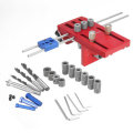 X700 3 in 1 Aluminum Alloy Dowelling Jig with Clamping System Set Wood Dowel Drilling Position Jig W