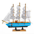 10 LEDs Wood Sailing Boats Ship Model Wooden Craft Sailor Handcrafted Boat Home Decoration