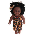 12Inch Simulation Soft Silicone Vinyl PVC Black Baby Fashion Doll Rotate 360 African Girl Perfect