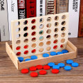 4 In A Row Traditional Wooden Gameboard Education Board Game Classic Four in a Line Connect Game For