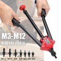 M3-M12 Twin Long Handle Nutsert Rivnut Riveter Threaded insert Nut Riveting Tool