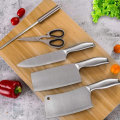 6Pcs Acrylic Stainless Steel Kitchen Knife Cleaver Sharpener Scissor Kitchen Tools Stand Set