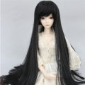 BJD Doll Wig 8-9" 22-24cm 1/3 BJD SD Long Straight Hair Black Toy Costume Wig