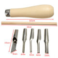 Lino Block Cutting Rubber Stamp Carving Tools With 5 Blade Bits For Print Making