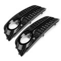 Car Front Fog Light Cover Grille Grill Glossy Standard Style Pair for Audi A4 B8 2009-2011