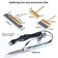 19Pcs 220V Adjustable Solder Iron 60W All Copper Extrusion Head with Hot Strip LCD Line Maintenance