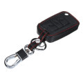3 Buttons PU Leather Key Case Cover For Skoda Octavia Fabia Superb Yeti Rapid