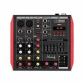 ELM D4 4 Channel Audio Bluetooth Mixer Mixing Console with 7-Band EQualizer USB Phantom Power 48V