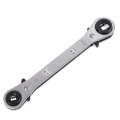 Double Head Adjustable Wrench Ratchet Spanner 3/16 1/4 5/16 3/8 Socket 4 in 1 Ratchet Wrench