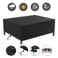 28018090cm Garden Furniture Covers Waterproof Anti-UV 600D Oxford Fabric Rectangular Windproof P