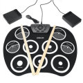 Portable Electronic Roll Up Drum Set Kit 9 Silicon Pad for Beginner