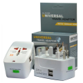 White Electric Plug Power Socket Adapter US UK EU AU International Universal Travel Socket Battery C