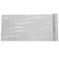 Silver 3D Non-Woven Fabric Wave Stripe Embossed Wallpaper Waterproof Modern Simple Non-Woven Fabric