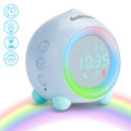 Godmorn Light Blue Colorful Light Smart Digital Clock Smart Charging Alarm Clock for Students Super