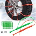 20 Pcs Car Snow Chain Universal Anti-Slip Rainproof Adjustable Thicken Snow Chains Car-Styling Outdo