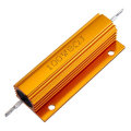 3pcs RX24 100W 8R 8RJ Metal Aluminum Case High Power Resistor Golden Metal Shell Case Heatsink Resis