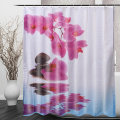 180*200cm Bathroom Shower Curtain Purple Flower Waterproof Bath Curtain