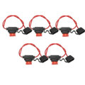 5x Waterproof Car Auto 10Amp In Line Blade Fuse Holder Fuses