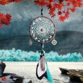 Green Beads Dream Catcher Wind Chimes Lace Style Feather Pendant Ornaments Handmade Dream Catcher  J
