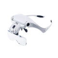 Chuda 5 Lens Loupe Eyewear Magnifier With Led Lights Lamp Interchangeable Lens 1.0X-3.5X Magnificati