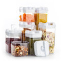 4Pcs Air-Tight Food Storage Container Cereals Easy Lock Sealed Jar Plastic Transparent Milk Powder G