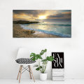 Beach Canvas Print Ocean Wave Sunset Sea No Frame Paintings Art Wall Home Decor