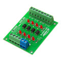 3pcs 5V To 24V 4 Channel Optocoupler Isolation Board Isolated Module PLC Signal Level Voltage Conver