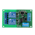 2 Channel RS485 Relay Board UART Serial Port Switch Module Modbus Remote Control for PLC Smart Home