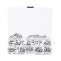 Suleve M6SP1 50Pcs M6 Stainless Steel 10-40mm Phillips Pan Head Machine Screw Washer Bolt Asortme