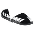 1 Pair Glossy Black Rear View Mirror Cap Cover Add On Case Side Mirror Car Modification For AUDI A4